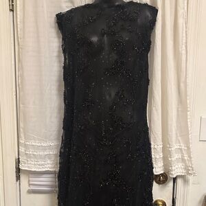 Elegant Black Beaded handmade  Evening Dress